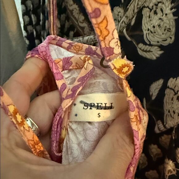 SPELL Village Strappy Boho Madi Dress in Sunrise - Picture 11 of 11